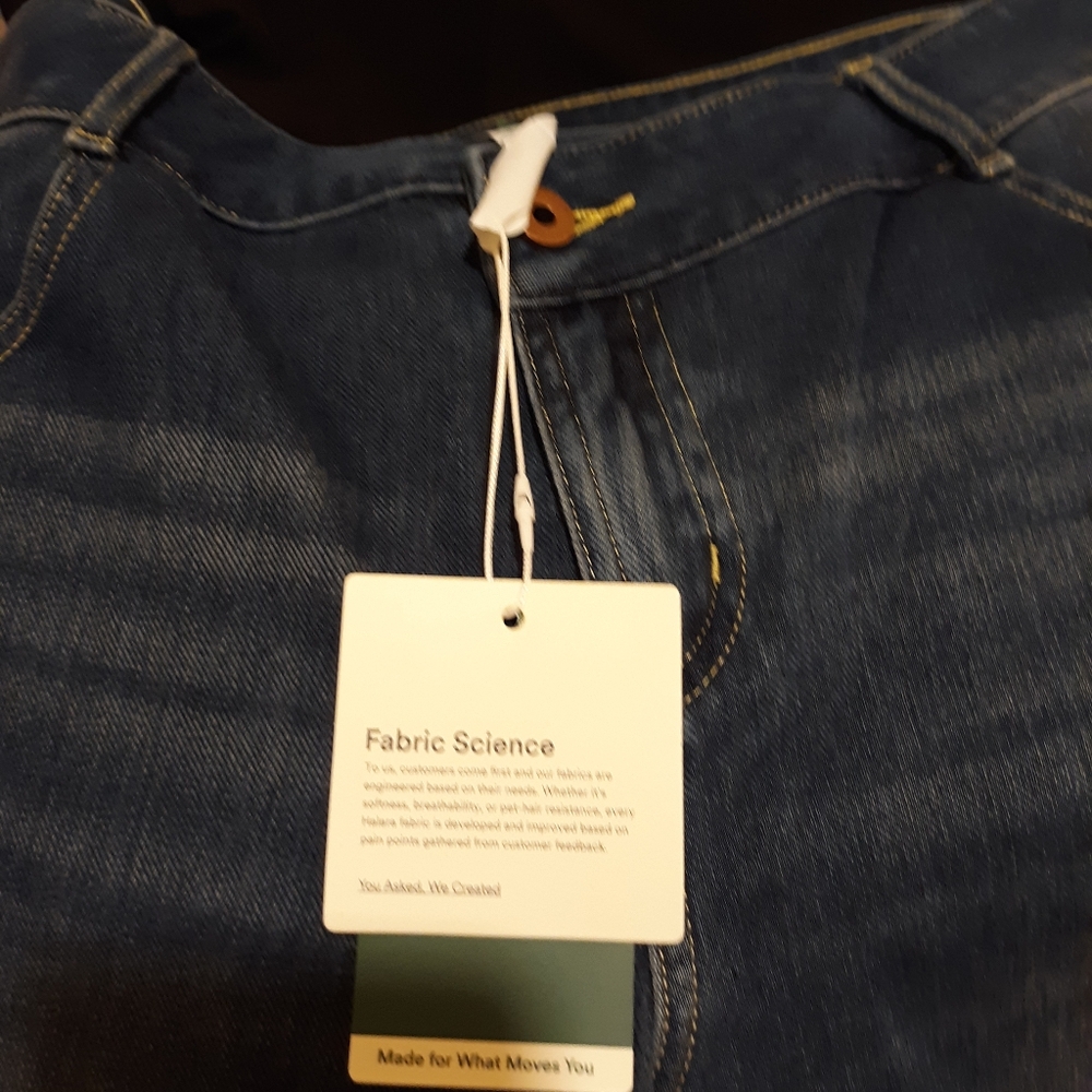 Halara Estate Blue Wide-Leg Jeans ASYMMETRICAL waistband - Picture 5 of 5